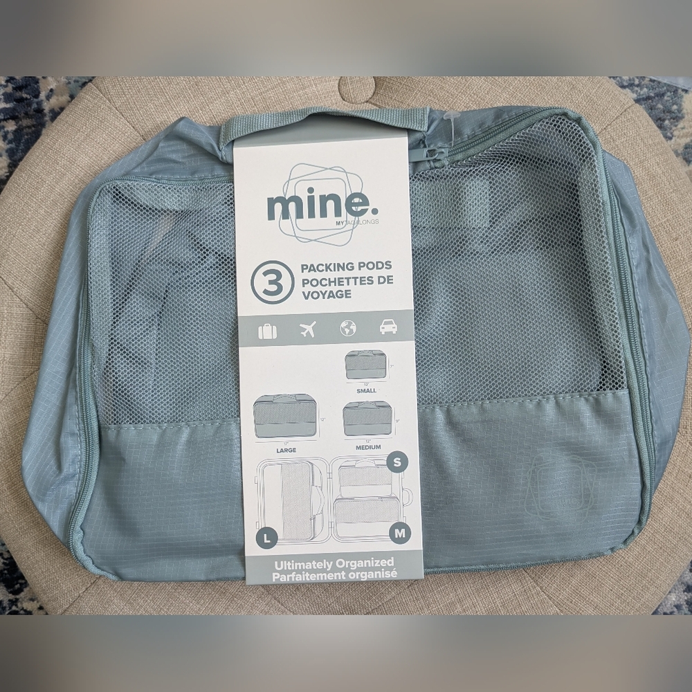 New-  Mine Packing Pods Travel Organizers - 3 Sizes